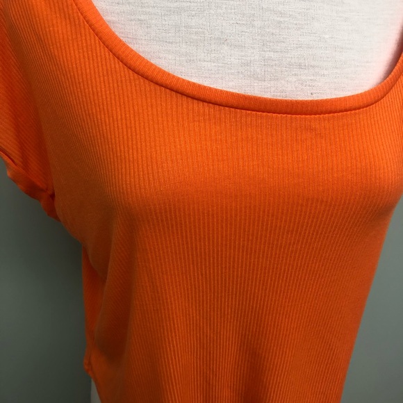 Joe Boxer | Women's Crop Top | Ribbed Fabric | Loungewear | Orange - Picture 2 of 4